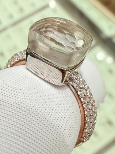 10mm cushion pomellato - cushion, ring